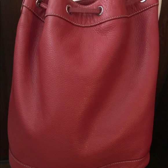 Longchamp red bucket bag - Picture 2 of 9